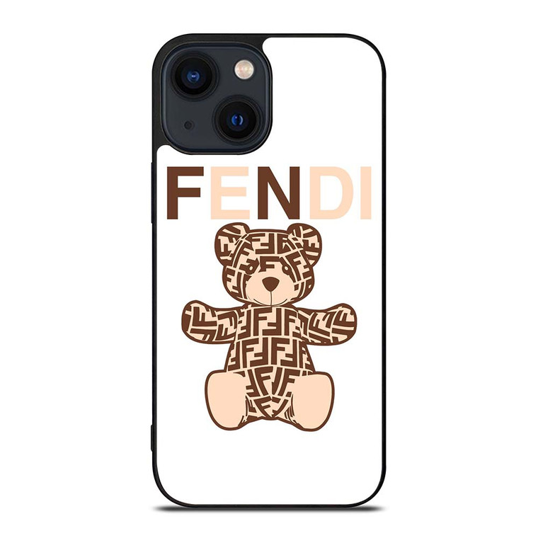 FENDI ROMA BROWN BEAR iPhone 14 Plus Case Cover