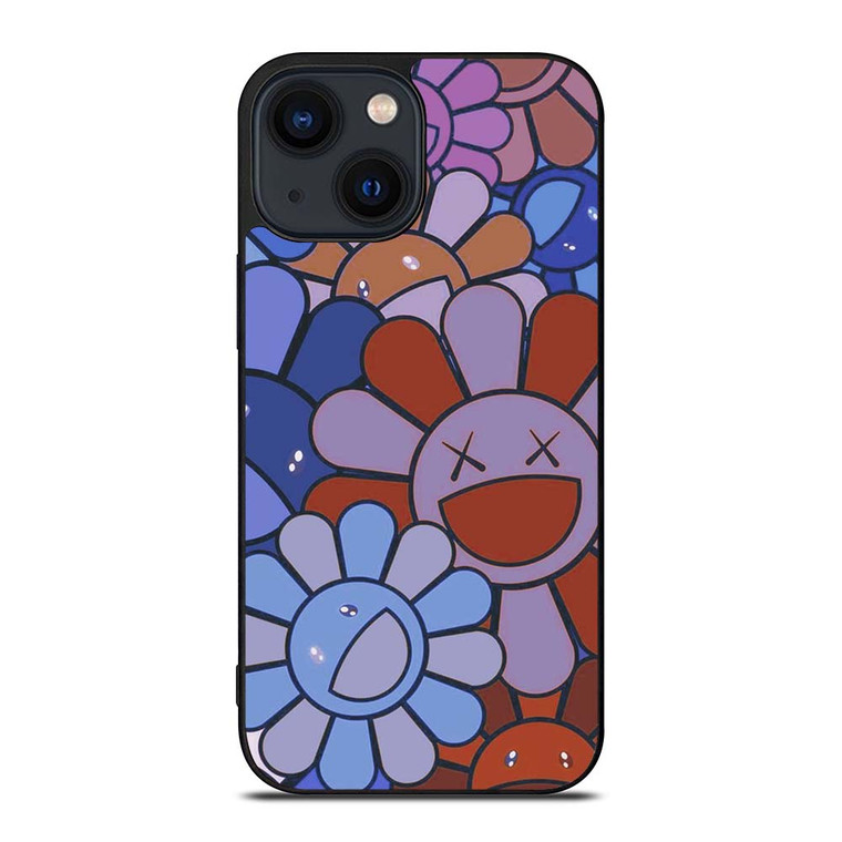 TAKASHI MURAKAMI FLOWER X KAWS iPhone 14 Plus Case Cover