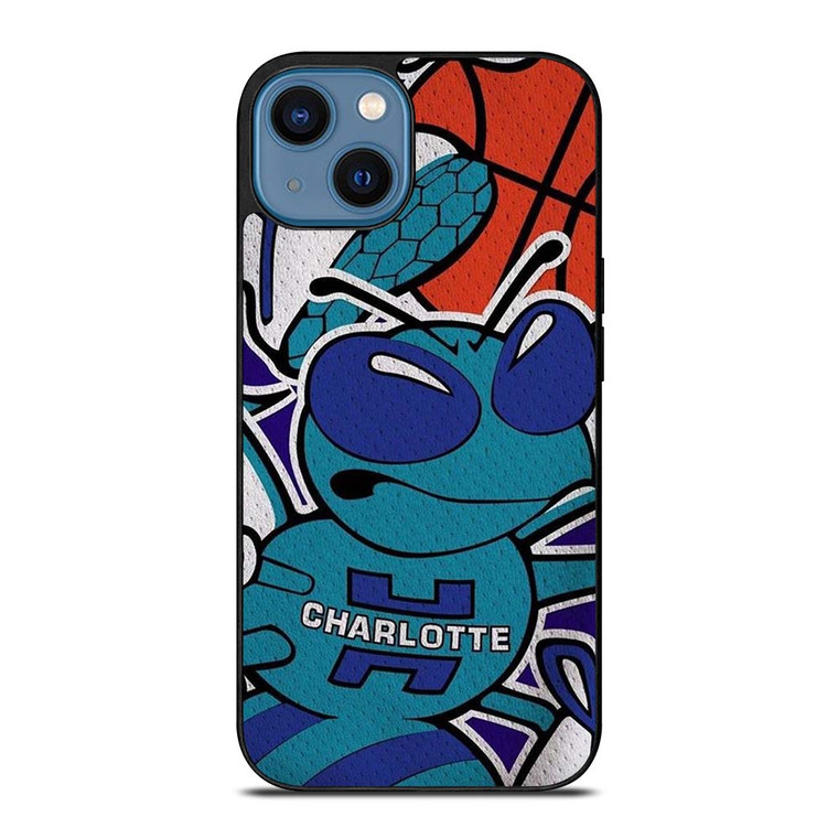 CHARLOTTE HORNETS BASKTEBALL TEAM LOGO iPhone 14 Case Cover