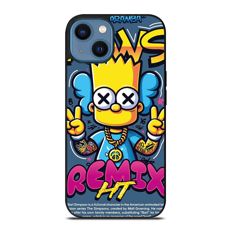 KAWS X BART SIMPSONS iPhone 14 Case Cover