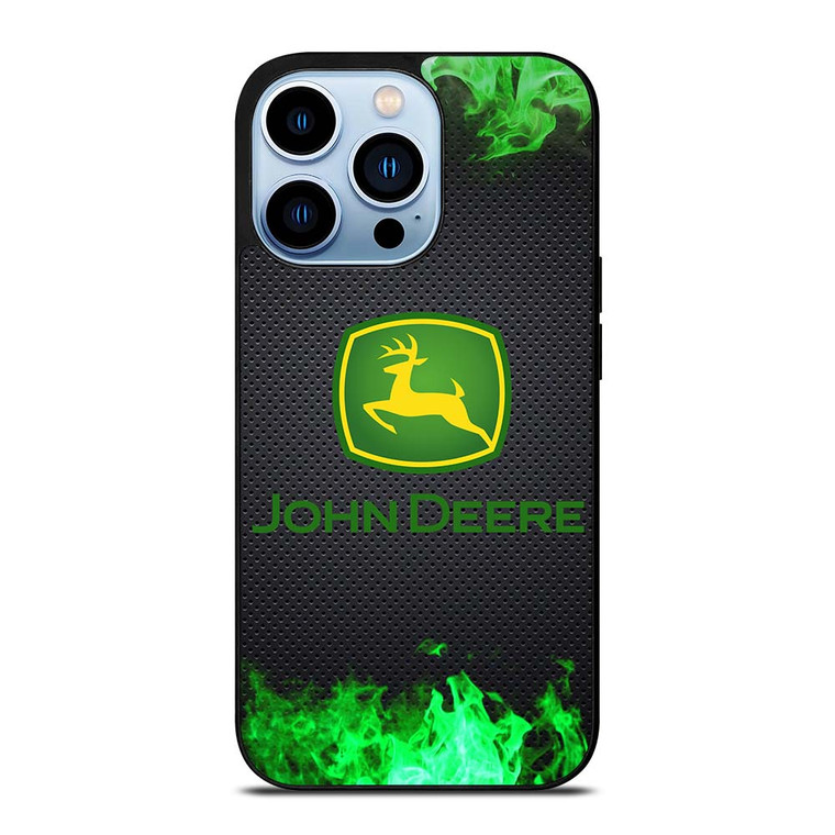 JOHN DEERE TRACTOR LOGO GREEN FIRE iPhone 13 Pro Max Case Cover