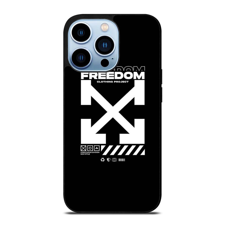 OFF WHITE CLOTHING FREEDOM iPhone 13 Pro Max Case Cover