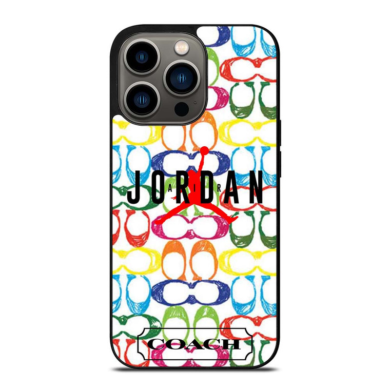 COACH NEW YORK AIR JORDAN COLORFUL iPhone 13 Pro Case Cover