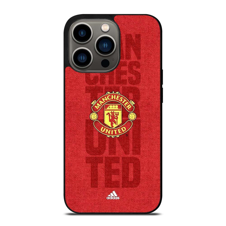 MANCHESTER UNITED FC LOGO ADIDAS iPhone 13 Pro Case Cover