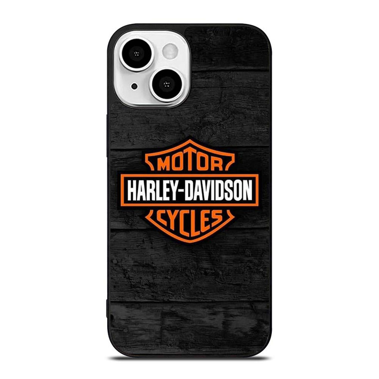 HARLEY DAVIDSON MOTORCYCLE WOODEN LOGO iPhone 13 Mini Case Cover