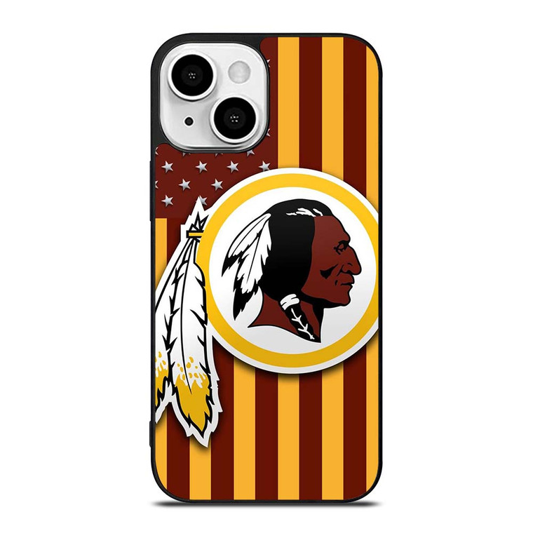 WASHINGTON REDSKINS LOGO USA FLAG iPhone 13 Mini Case Cover WASHINGTON REDSKINS LOGO USA FLAG iPhone 13 Mini Case Cover