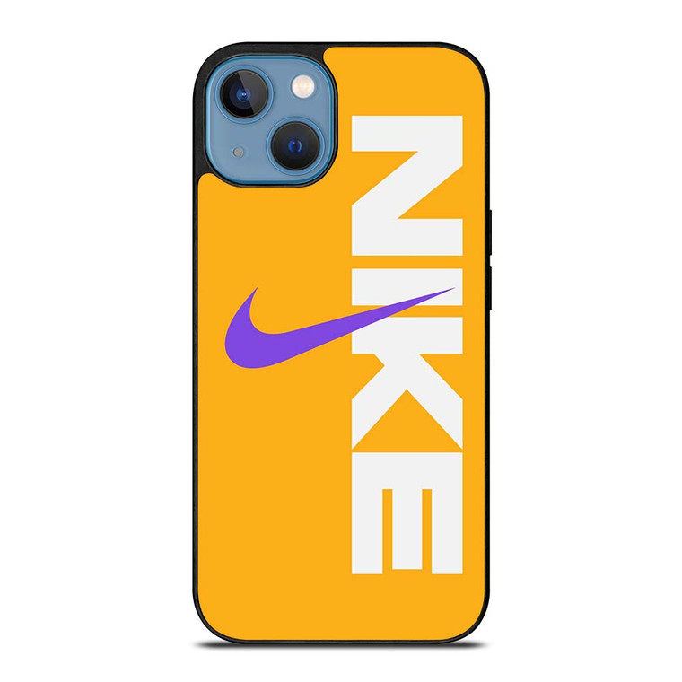 NIKE LOGO PURPLE YELLOW iPhone 13 Case Cover