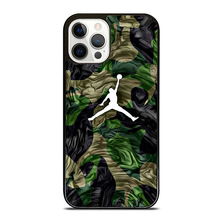 AIR JORDAN LOGO CAMO iPhone 12 Pro Case Cover