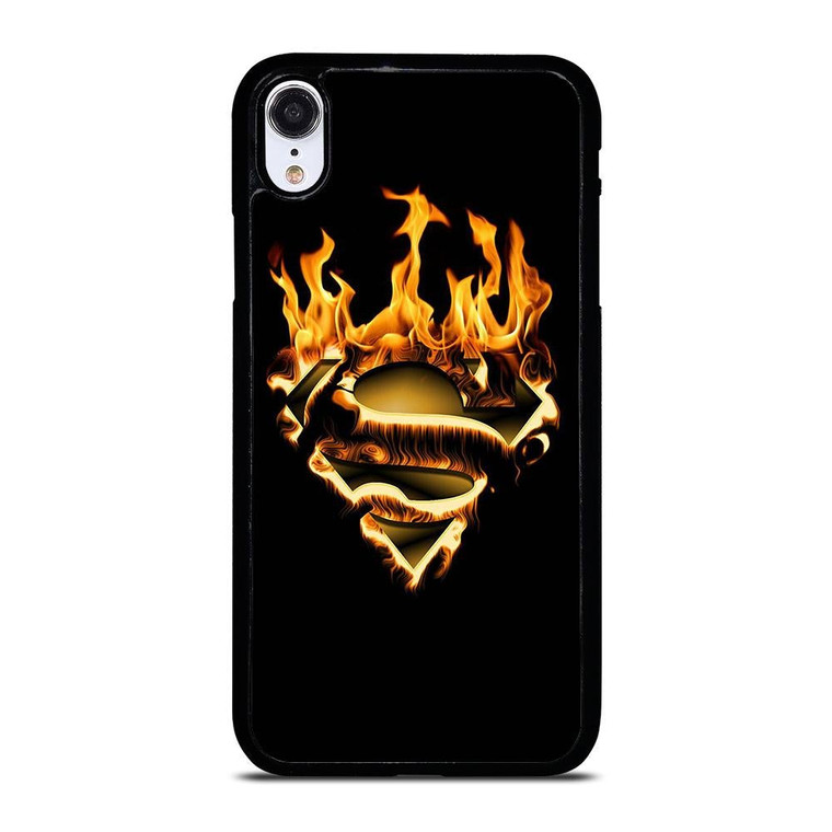 SUPERMAN LOGO FIRE iPhone XR Case Cover