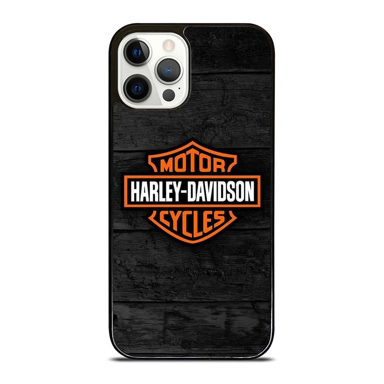 HARLEY DAVIDSON MOTORCYCLE WOODEN LOGO iPhone 12 Pro Case Cover