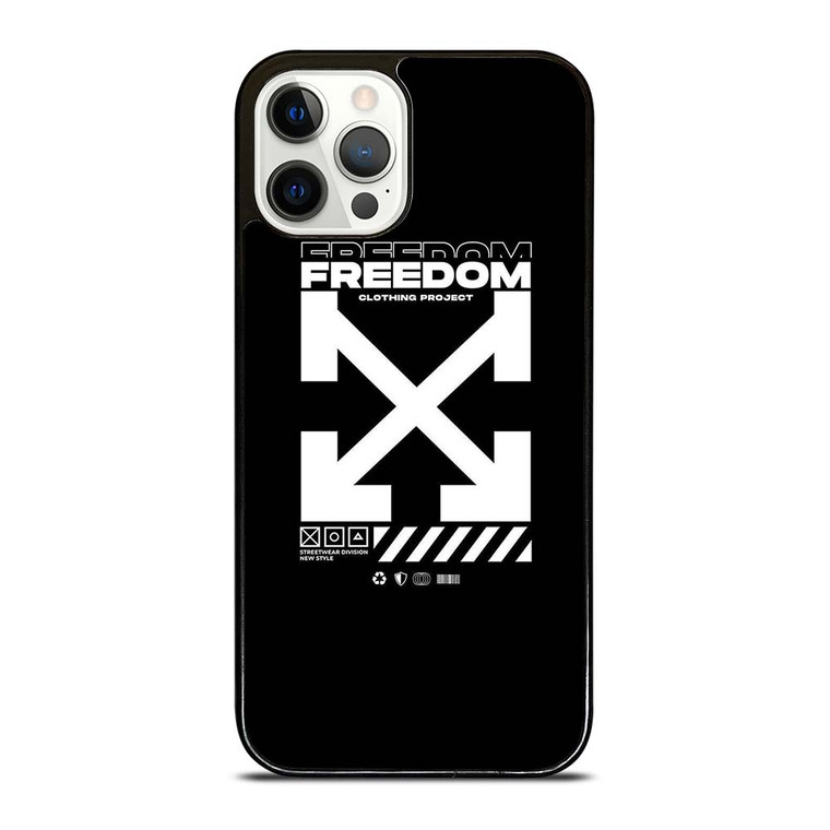 OFF WHITE CLOTHING FREEDOM iPhone 12 Pro Case Cover