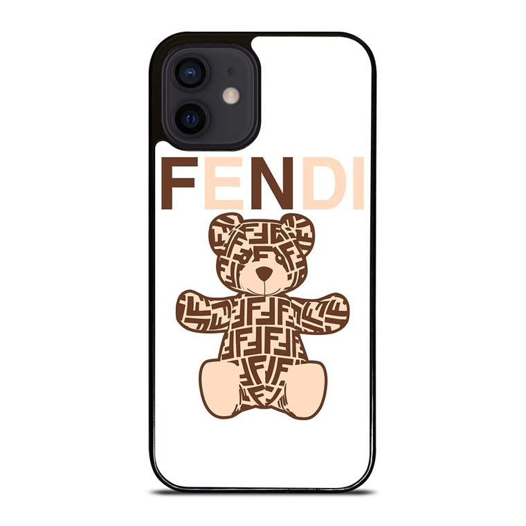 FENDI ROMA BROWN BEAR iPhone 12 Mini Case Cover FENDI ROMA BROWN BEAR iPhone 12 Mini Case Cover