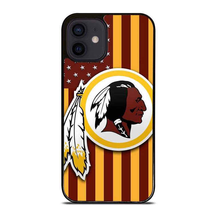 WASHINGTON REDSKINS LOGO USA FLAG iPhone 12 Mini Case Cover WASHINGTON REDSKINS LOGO USA FLAG iPhone 12 Mini Case Cover