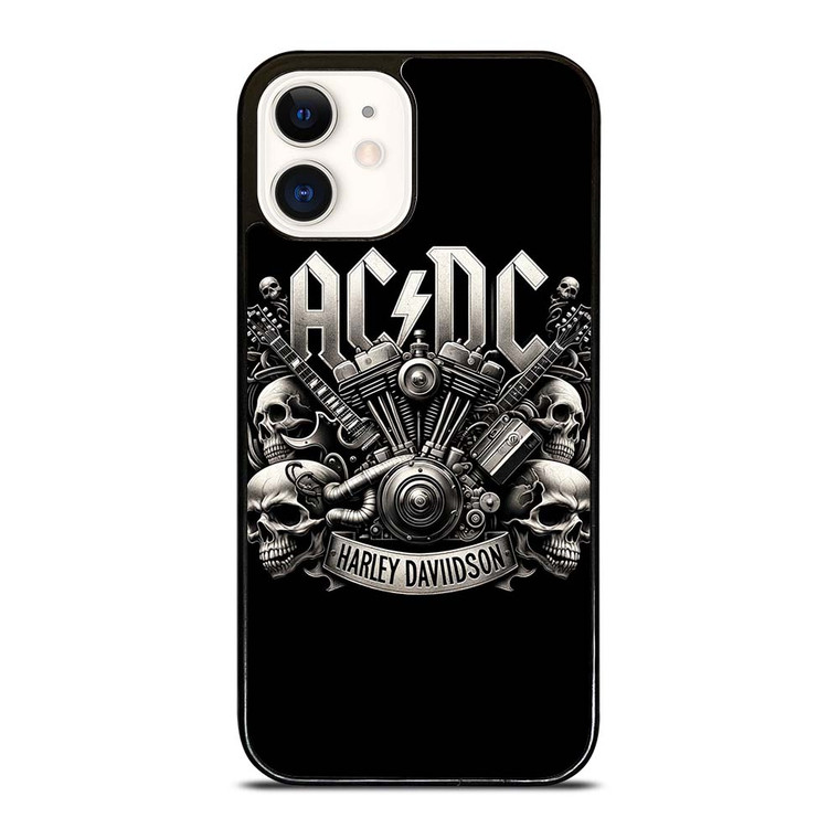 ACDC AC DC HARLEY DAVIDSON LOGO iPhone 12 Case Cover