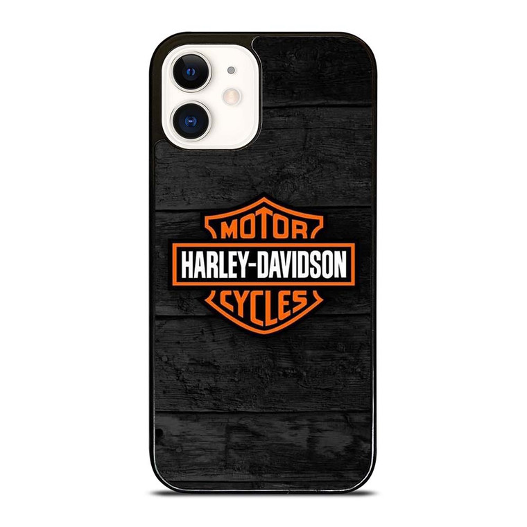 HARLEY DAVIDSON MOTORCYCLE WOODEN LOGO iPhone 12 Case Cover HARLEY DAVIDSON MOTORCYCLE WOODEN LOGO iPhone 12 Case Cover