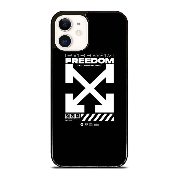 OFF WHITE CLOTHING FREEDOM iPhone 12 Case Cover