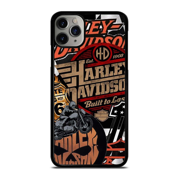 HARLEY DAVIDSON MOTORCYCLE LOGO COLLAGE iPhone 11 Pro Max Case Cover