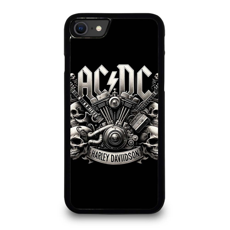 ACDC AC DC HARLEY DAVIDSON LOGO iPhone SE 2020 Case Cover