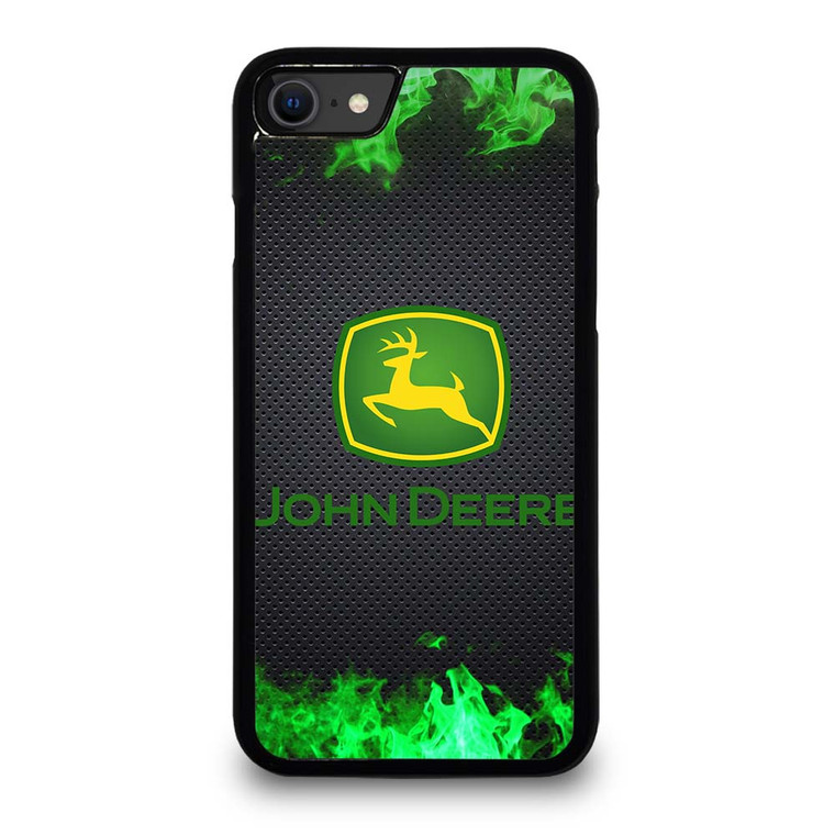 JOHN DEERE TRACTOR LOGO GREEN FIRE iPhone SE 2020 Case Cover