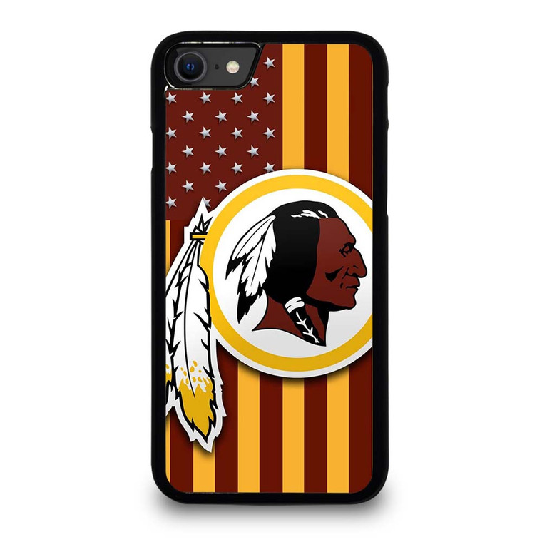 WASHINGTON REDSKINS LOGO USA FLAG iPhone SE 2020 Case Cover