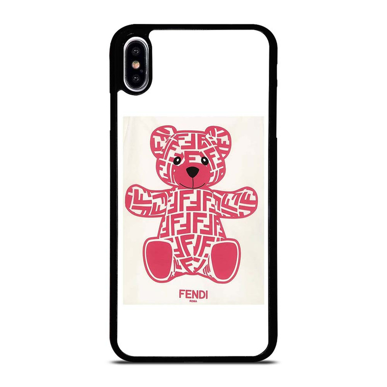 FENDI ROMA PINK BEAR iPhone XS Max Case Cover