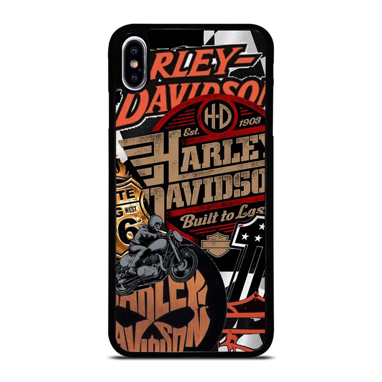 HARLEY DAVIDSON MOTORCYCLE LOGO COLLAGE iPhone XS Max Case Cover