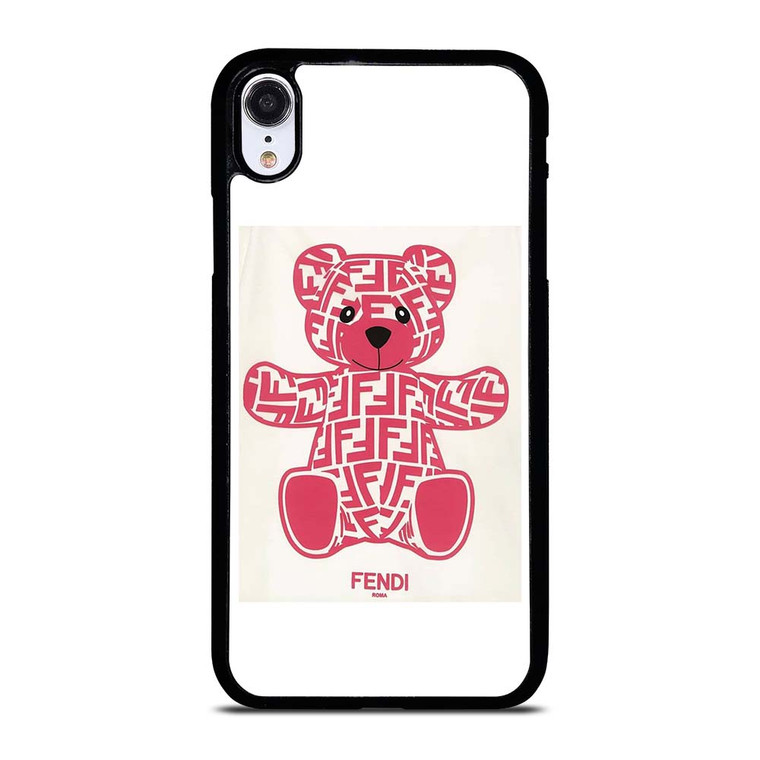 FENDI ROMA PINK BEAR iPhone XR Case Cover FENDI ROMA PINK BEAR iPhone XR Case Cover