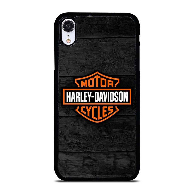 HARLEY DAVIDSON MOTORCYCLE WOODEN LOGO iPhone XR Case Cover