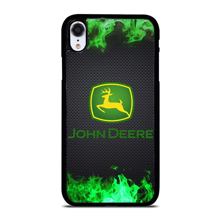 JOHN DEERE TRACTOR LOGO GREEN FIRE iPhone XR Case Cover