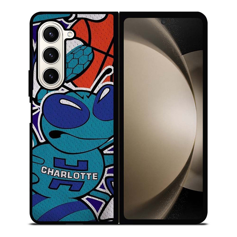 CHARLOTTE HORNETS BASKTEBALL TEAM LOGO Samsung Galaxy Z Fold 5 Case Cover