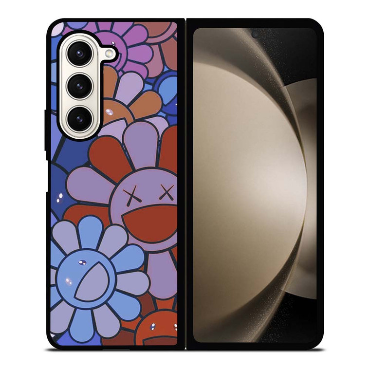 TAKASHI MURAKAMI FLOWER X KAWS Samsung Galaxy Z Fold 5 Case Cover