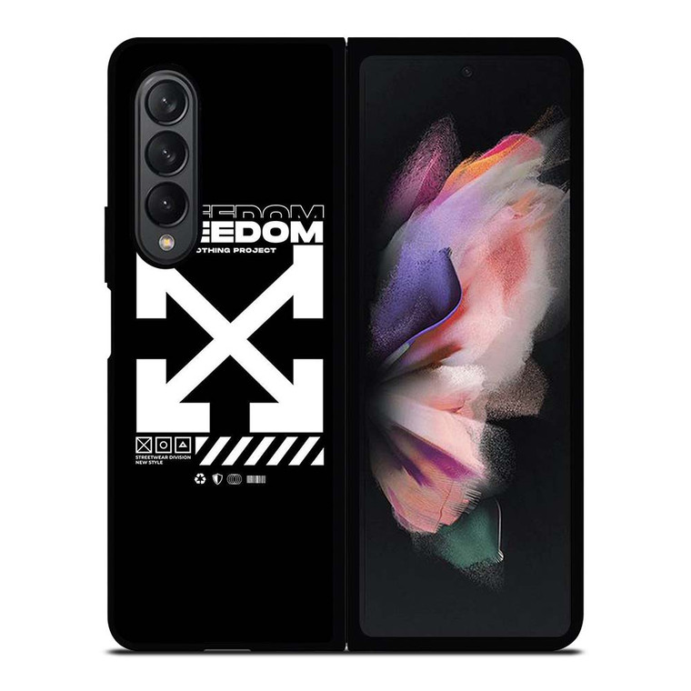 OFF WHITE CLOTHING FREEDOM Samsung Galaxy Z Fold 3 Case Cover