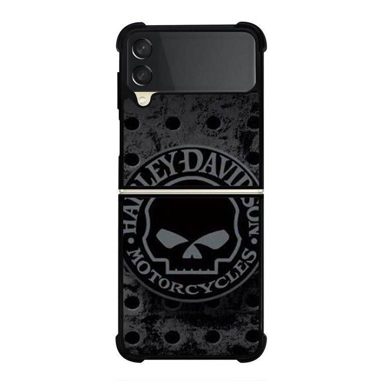 HARLEY DAVIDSON MOTORCYCLE IRON SKULL Samsung Galaxy Z Flip 3 Case Cover