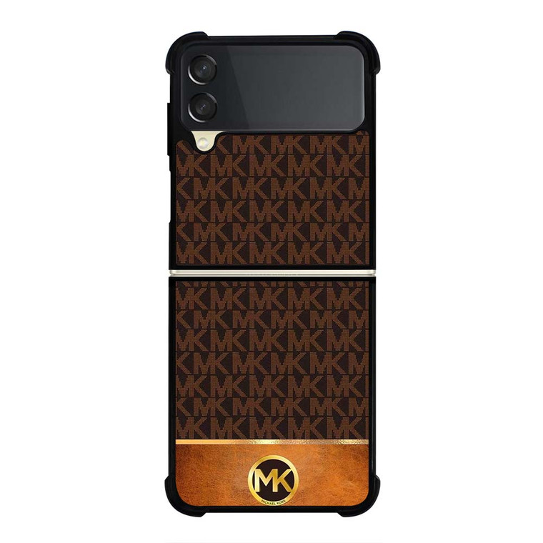 MICHAEL KORS MK LOGO BROWN ICON Samsung Galaxy Z Flip 3 Case Cover