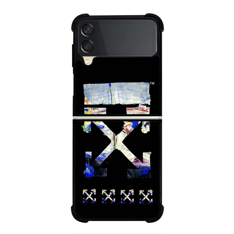 OFF WHITE CLOTHING ART LOGO Samsung Galaxy Z Flip 3 Case Cover