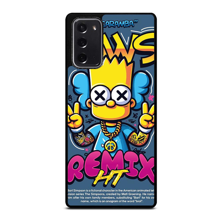 KAWS X BART SIMPSONS Samsung Galaxy Note 20 Case Cover
