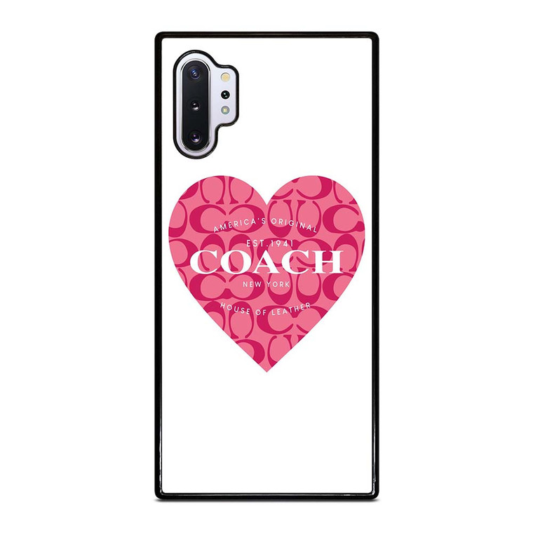COACH NEW YORK PINK HEART Samsung Galaxy Note 10 Plus Case Cover