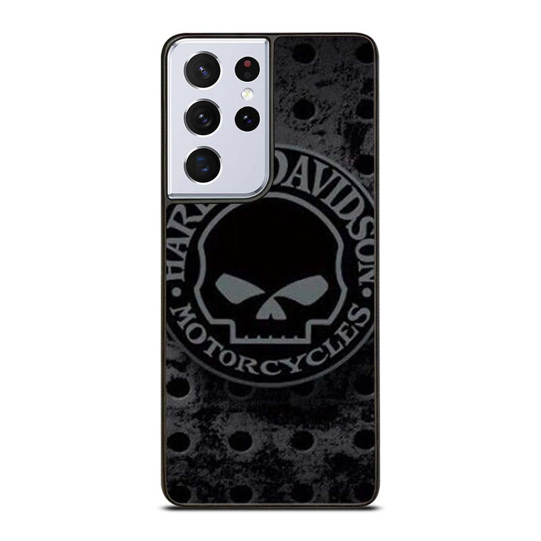 HARLEY DAVIDSON MOTORCYCLE IRON SKULL Samsung Galaxy S21 Ultra Case Cover