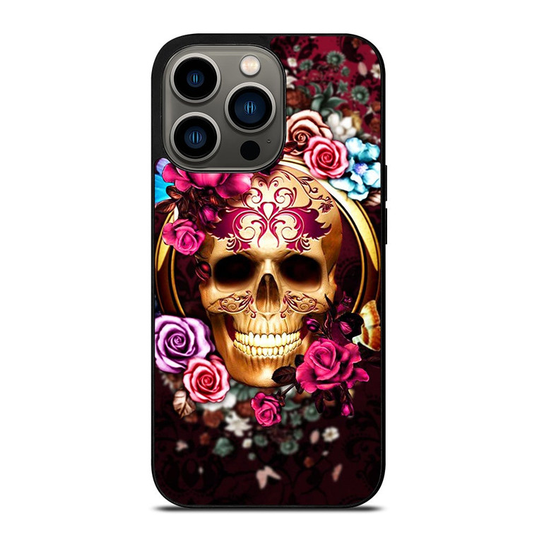 SUGAR SKULL FLOWER 2 iPhone 13 Pro Case Cover
