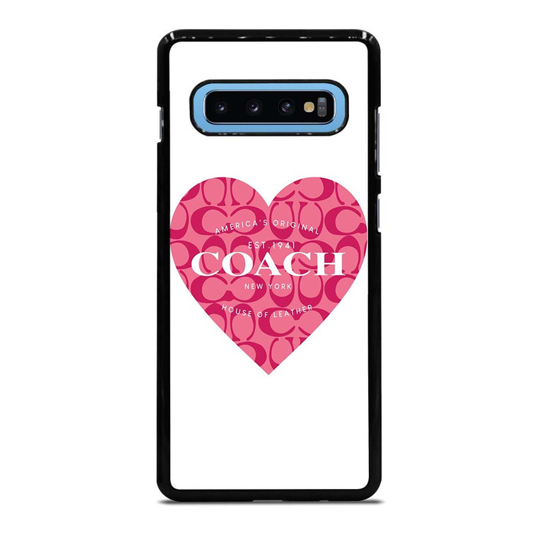 COACH NEW YORK PINK HEART Samsung Galaxy S10 Plus Case Cover
