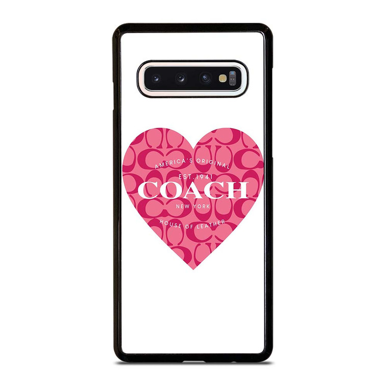 COACH NEW YORK PINK HEART Samsung Galaxy S10 Case Cover