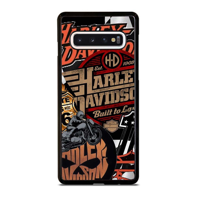 HARLEY DAVIDSON MOTORCYCLE LOGO COLLAGE Samsung Galaxy S10 Case Cover