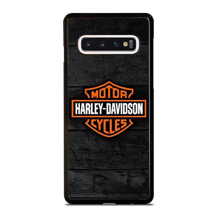 HARLEY DAVIDSON MOTORCYCLE WOODEN LOGO Samsung Galaxy S10 Case Cover
