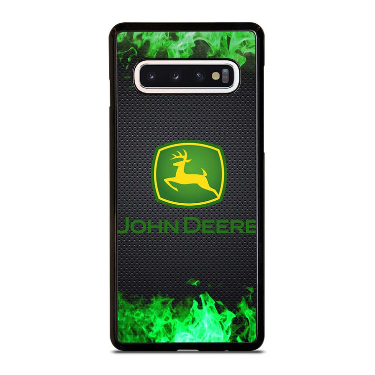 JOHN DEERE TRACTOR LOGO GREEN FIRE Samsung Galaxy S10 Case Cover