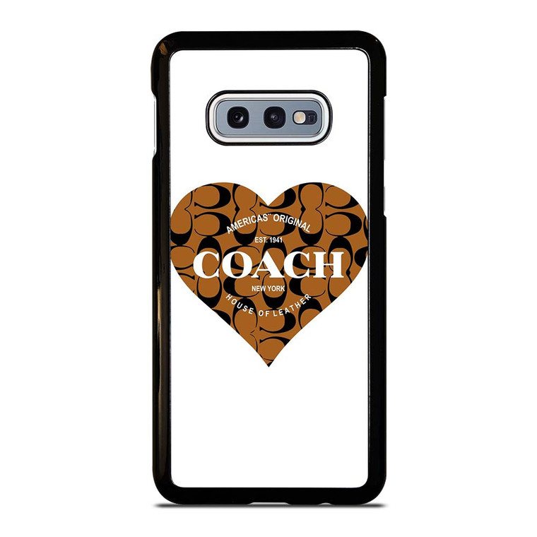 COACH NEW YORK BROWN HEART Samsung Galaxy S10e Case Cover COACH NEW YORK BROWN HEART Samsung Galaxy S10e Case Cover