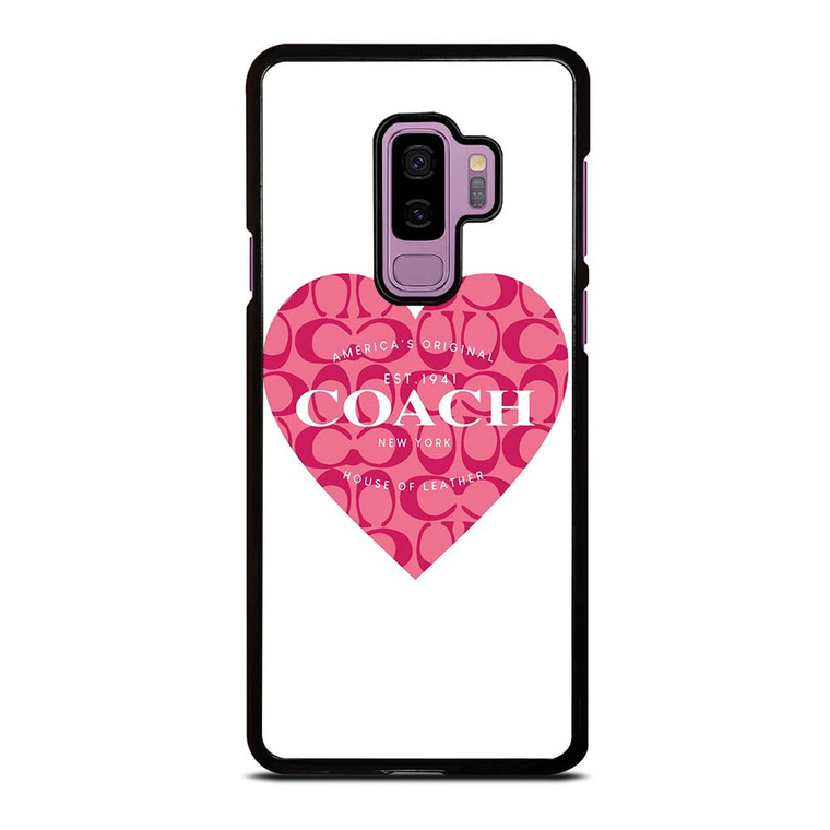 COACH NEW YORK PINK HEART Samsung Galaxy S9 Plus Case Cover