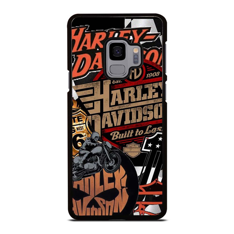 HARLEY DAVIDSON MOTORCYCLE LOGO COLLAGE Samsung Galaxy S9 Case Cover
