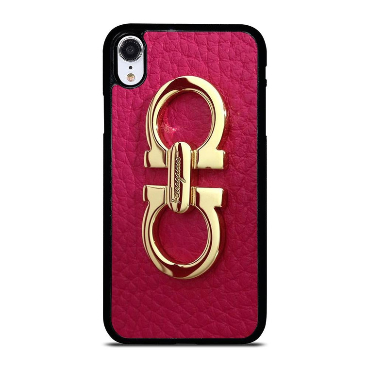 SALVATORE FERRAGAMO LOGO MAGENTA iPhone XR Case Cover