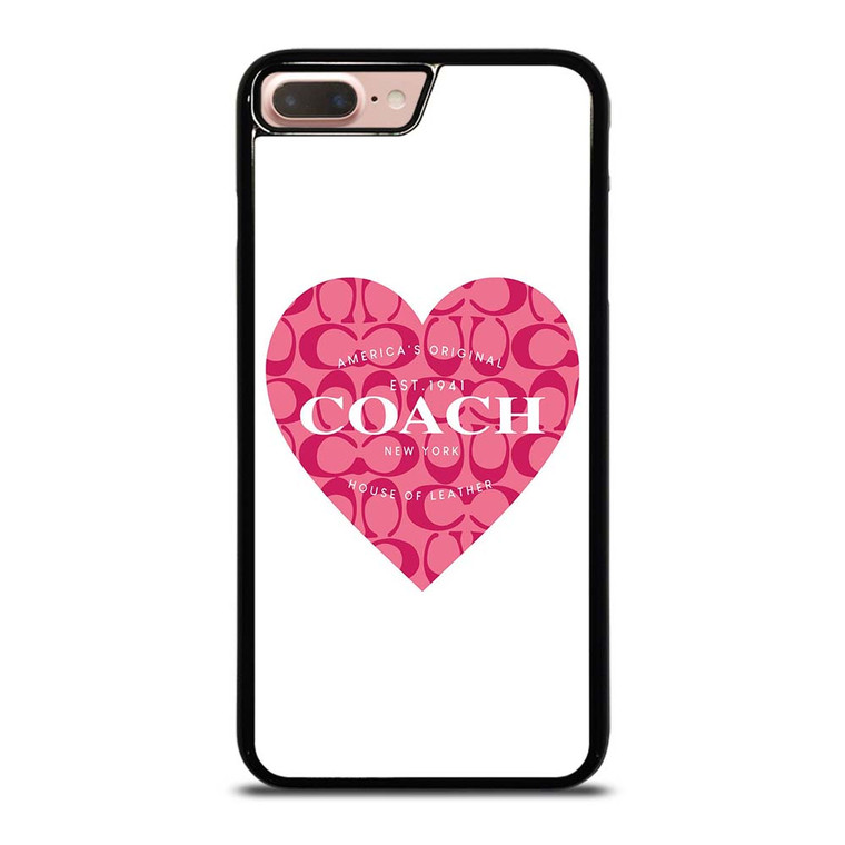 COACH NEW YORK PINK HEART iPhone 7 / 8 Plus Case Cover