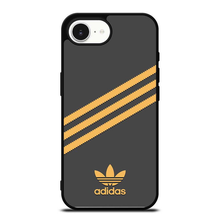 ADIDAS ORIGINALS STRIPES BLACK ORANGE iPhone 16e Case Cover